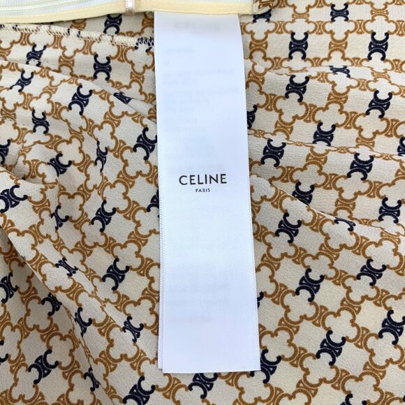 Celine Brown “Arc de Triomphe” printed silk dress - Picture 7 of 9